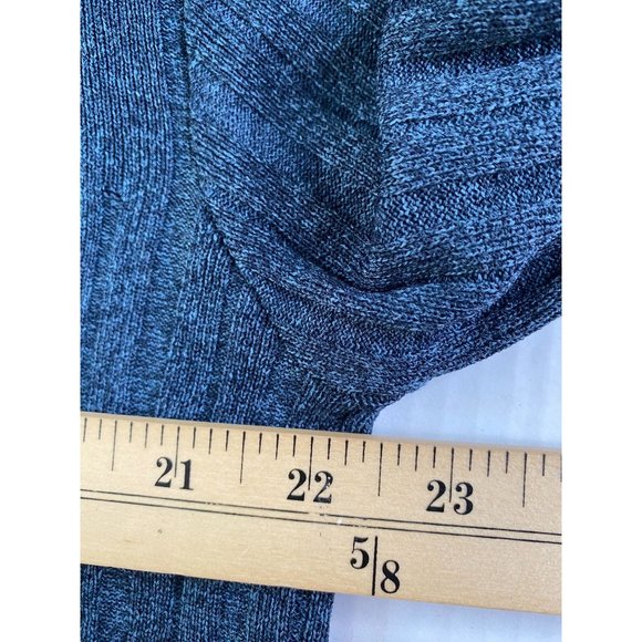 Claiborne Men's Navy Blue Ribbed Round Crew Neck Long Sleeve Sweater Size XL - Picture 6 of 8